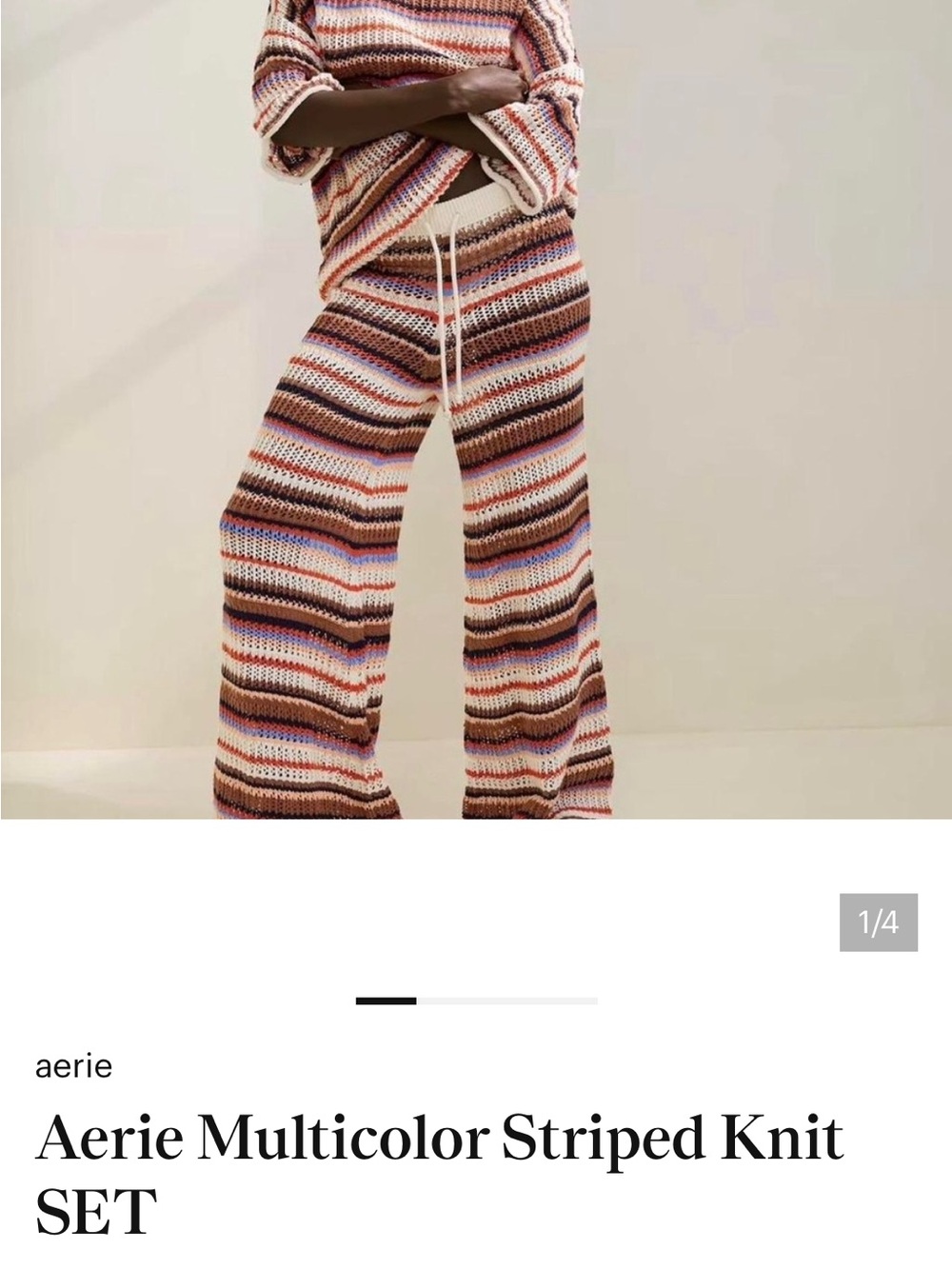 Aerie Multicolor Striped Knit SET
